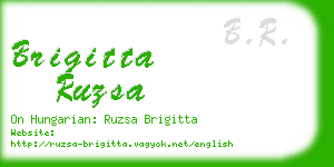 brigitta ruzsa business card